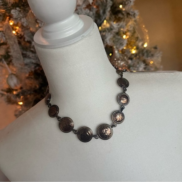 Vintage NEW Reversible Silver & Copper Liz Claiborne Heavy Necklace Bracelet Set - Picture 2 of 10